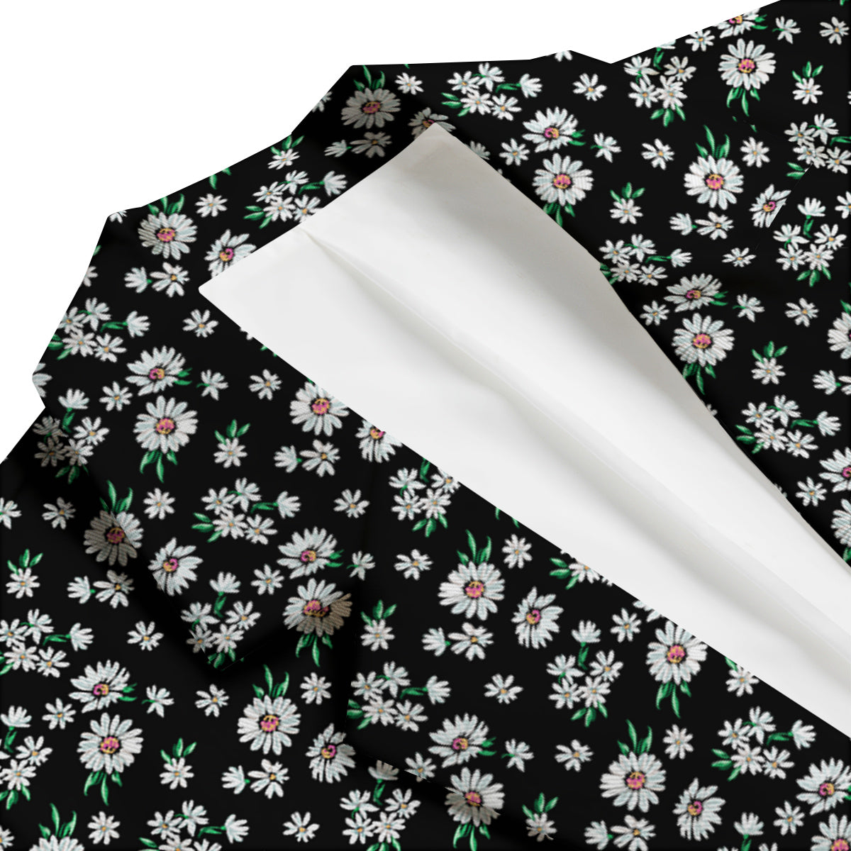 Flower Daisy Print Pattern Men's Blazer-grizzshop