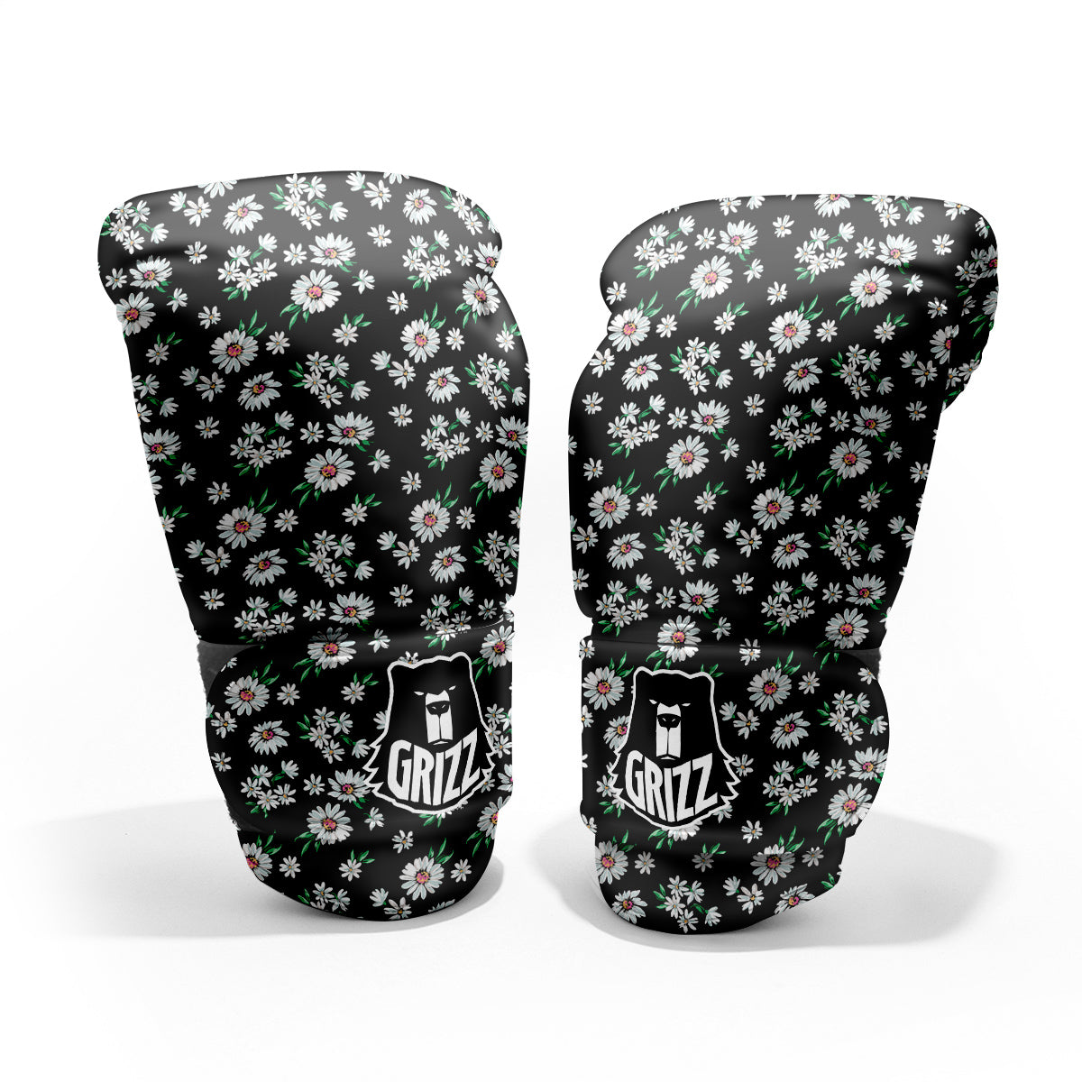Flower Daisy Print Pattern Sparring Gloves-grizzshop