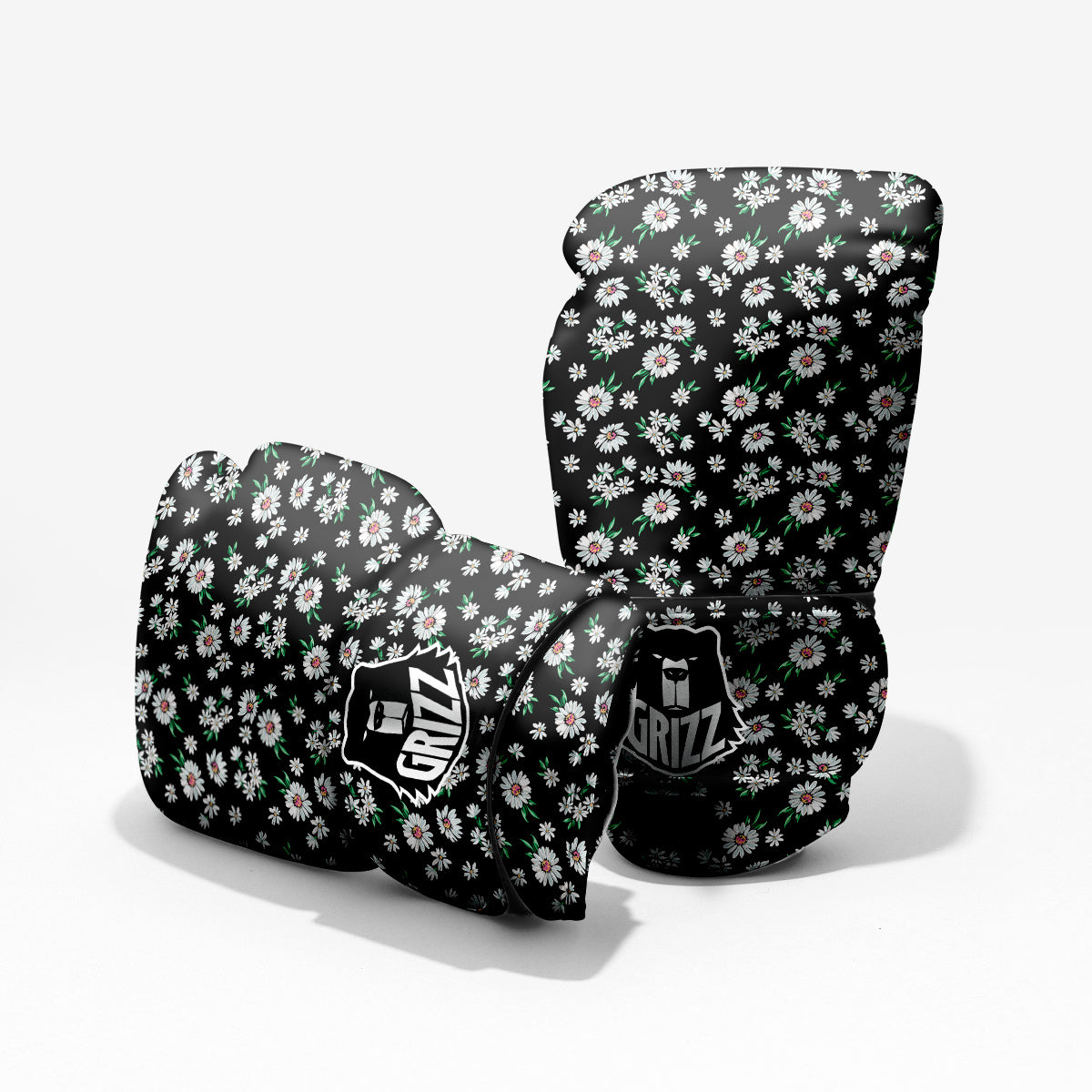 Flower Daisy Print Pattern Sparring Gloves-grizzshop