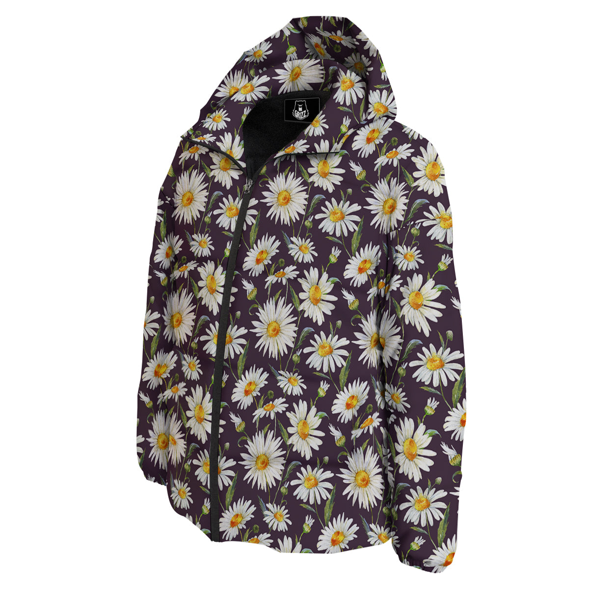 Flower Daisy Watercolor Print Pattern Down Jacket-grizzshop