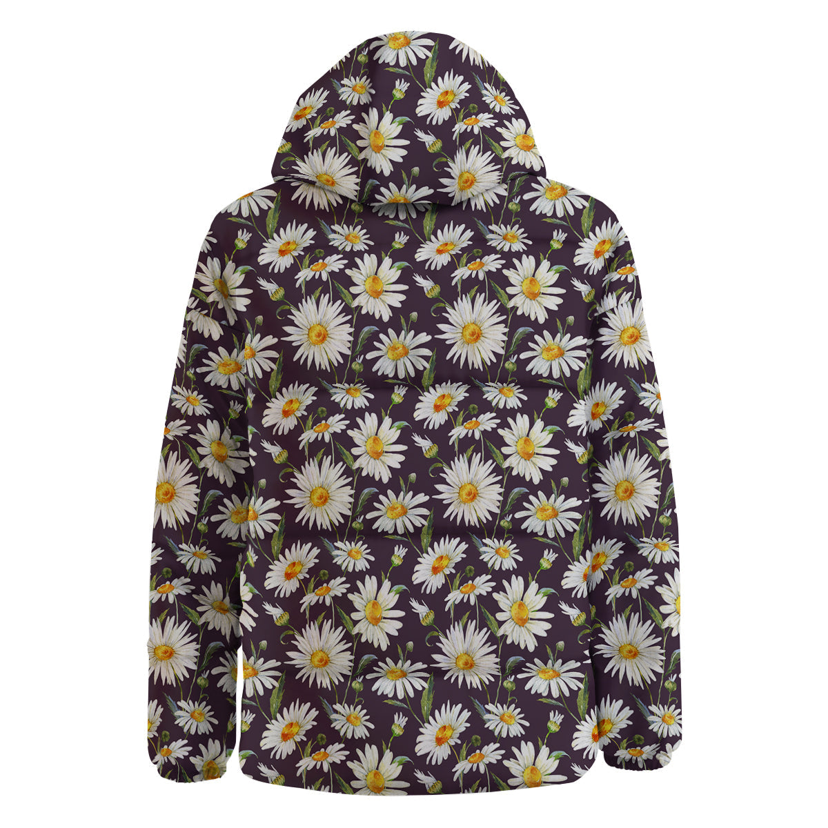 Flower Daisy Watercolor Print Pattern Down Jacket-grizzshop
