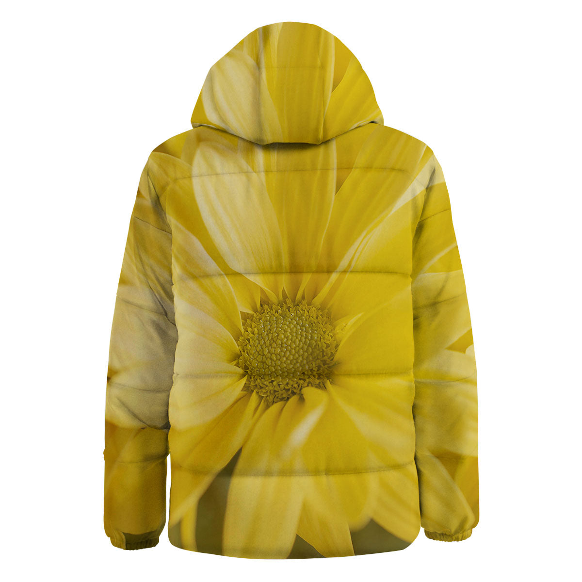 Flower Daisy Yellow Print Down Jacket-grizzshop
