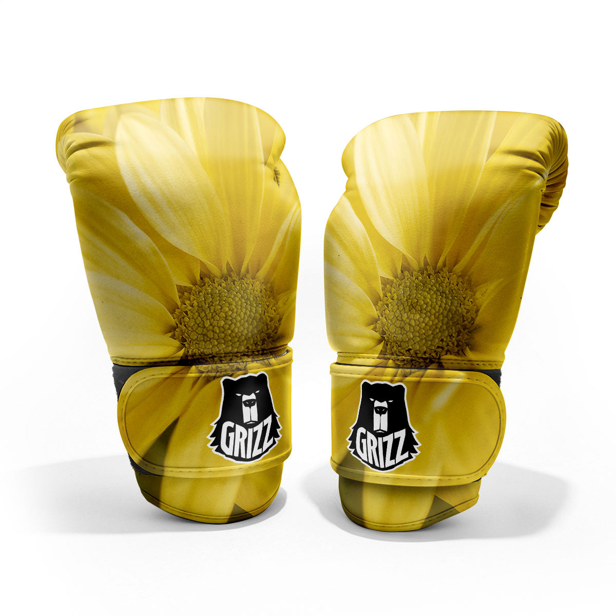Flower Daisy Yellow Print Pro Boxing Glove