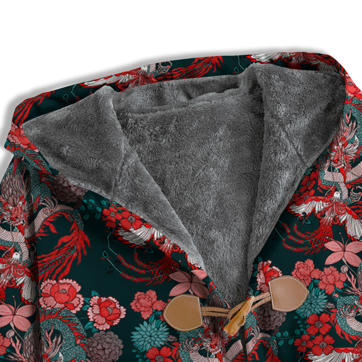 Flower Dragon Vintage Print Pattern Men's Windbreaker Jacket-grizzshop