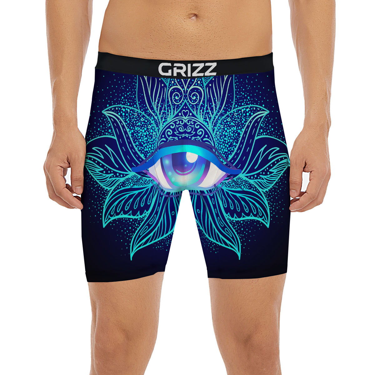 Flower Eye Of Providence Print Boxer Briefs-grizzshop