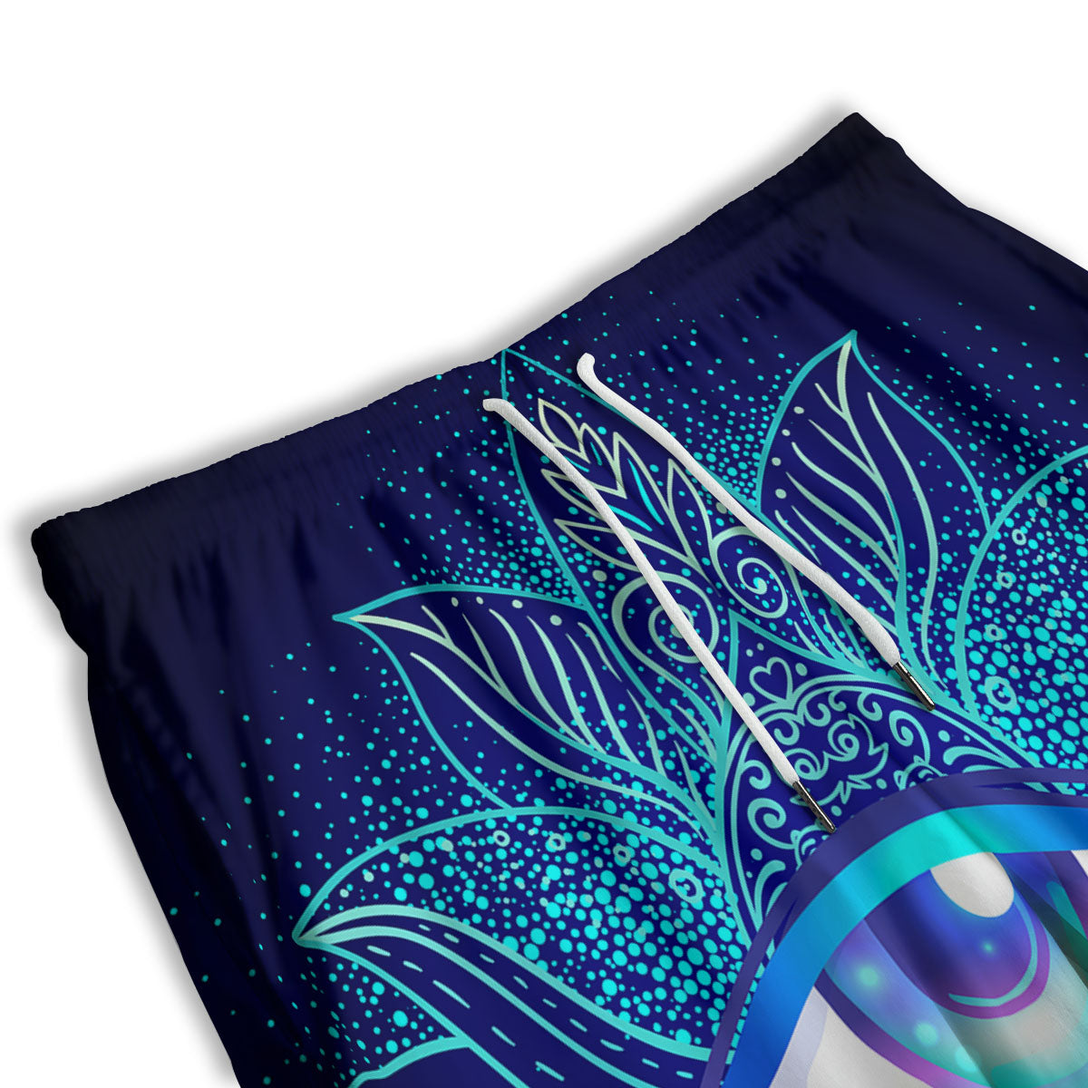 Flower Eye Of Providence Print Men's Athletic Shorts-grizzshop