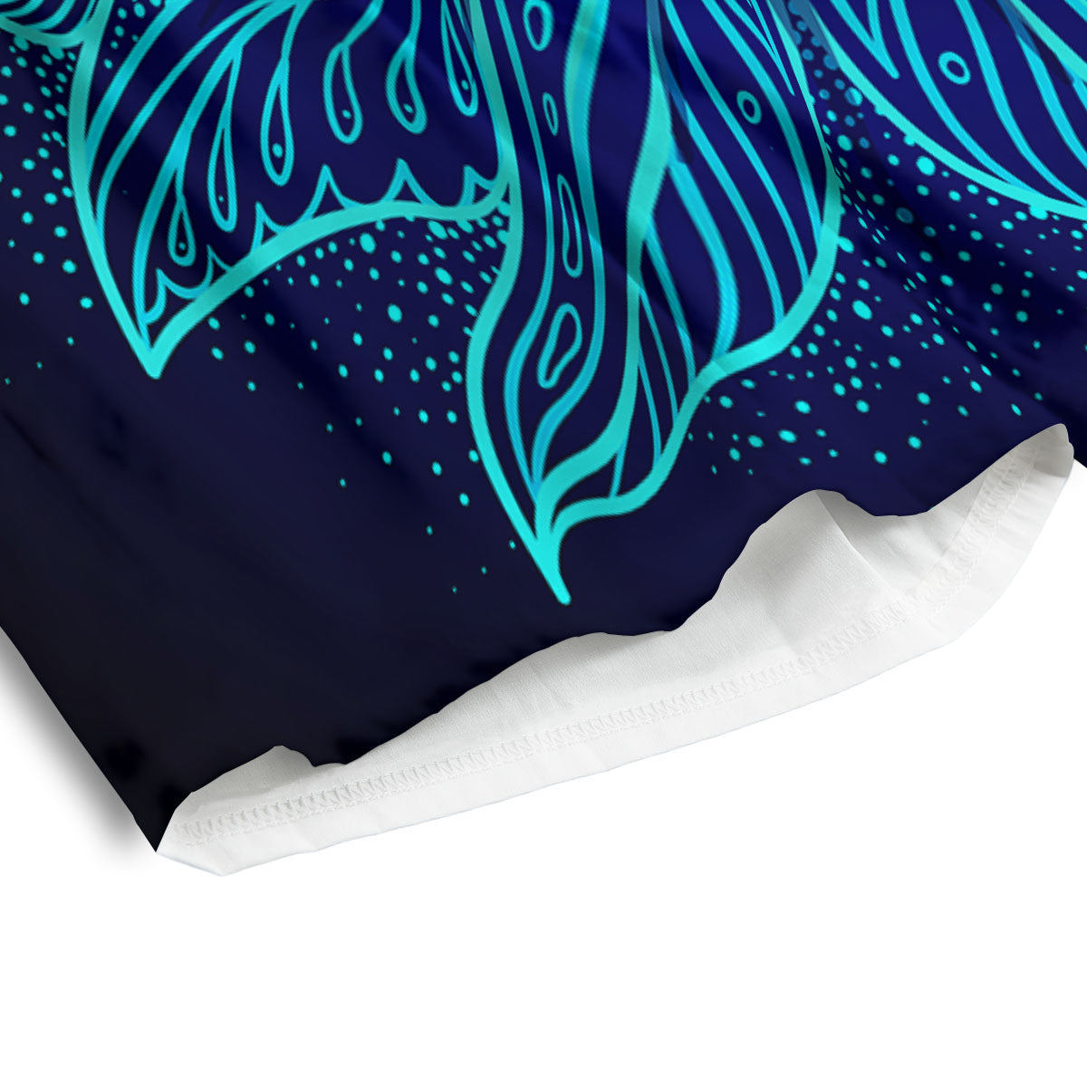 Fractal Light Print Men's Athletic Shorts