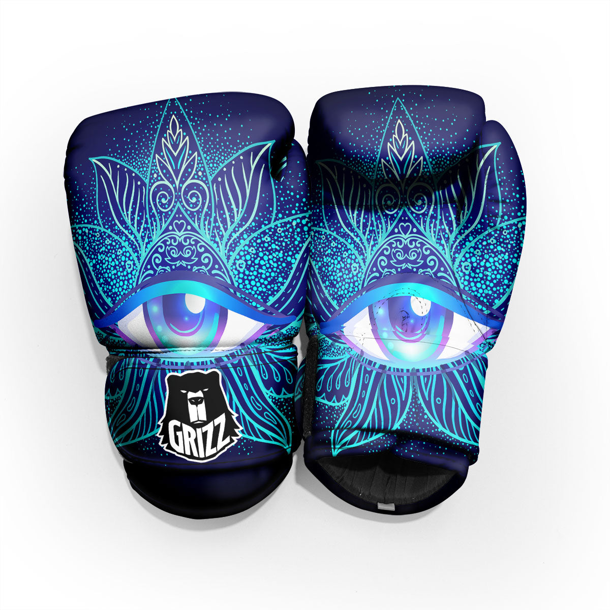Flower Eye Of Providence Print Sparring Gloves-grizzshop