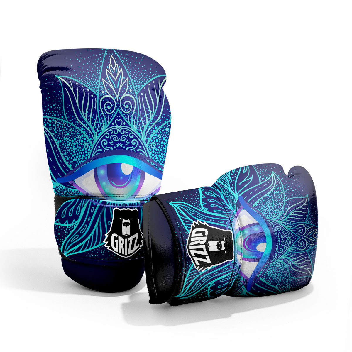 Flower Eye Of Providence Print Pro Boxing Glove