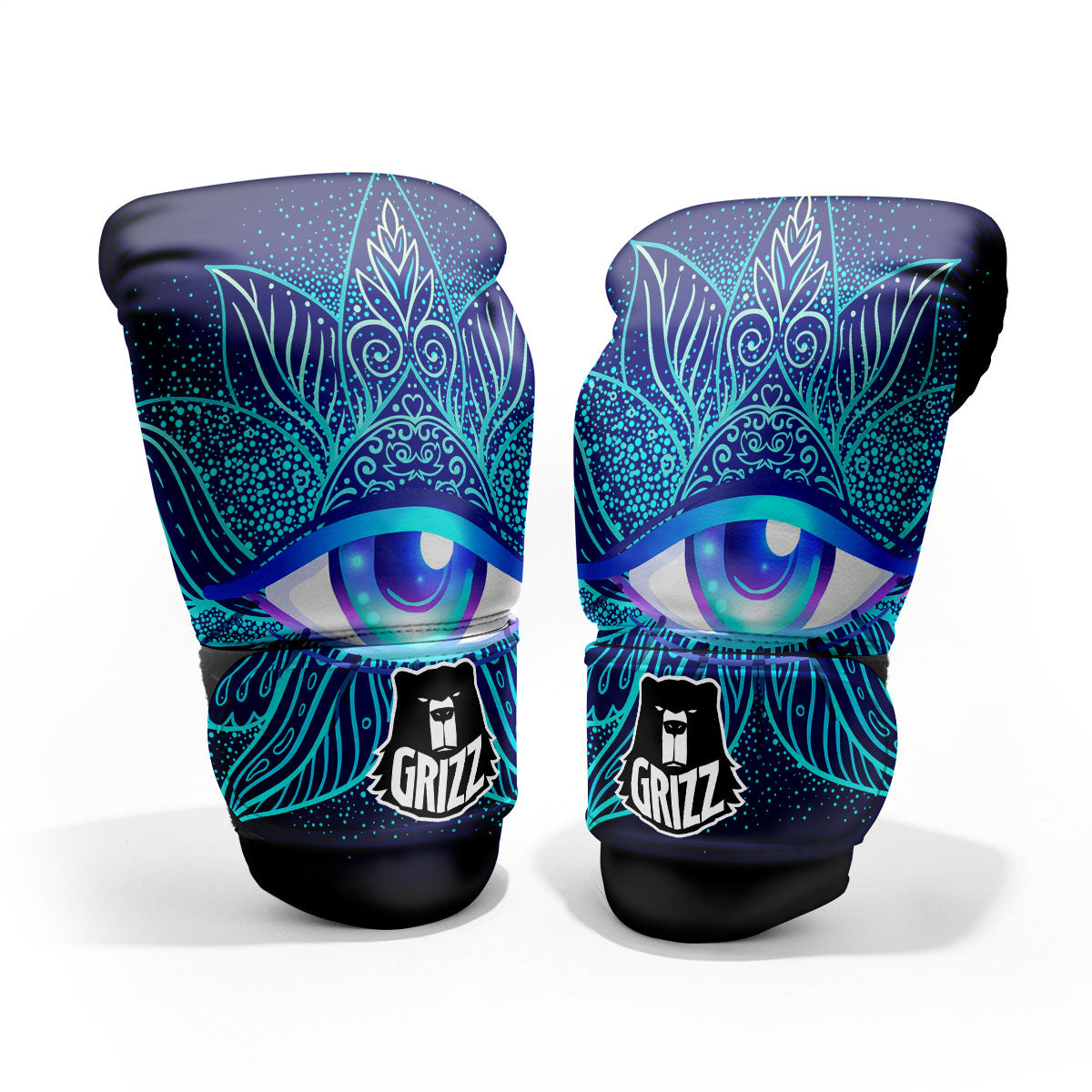 Flower Eye Of Providence Print Sparring Gloves-grizzshop