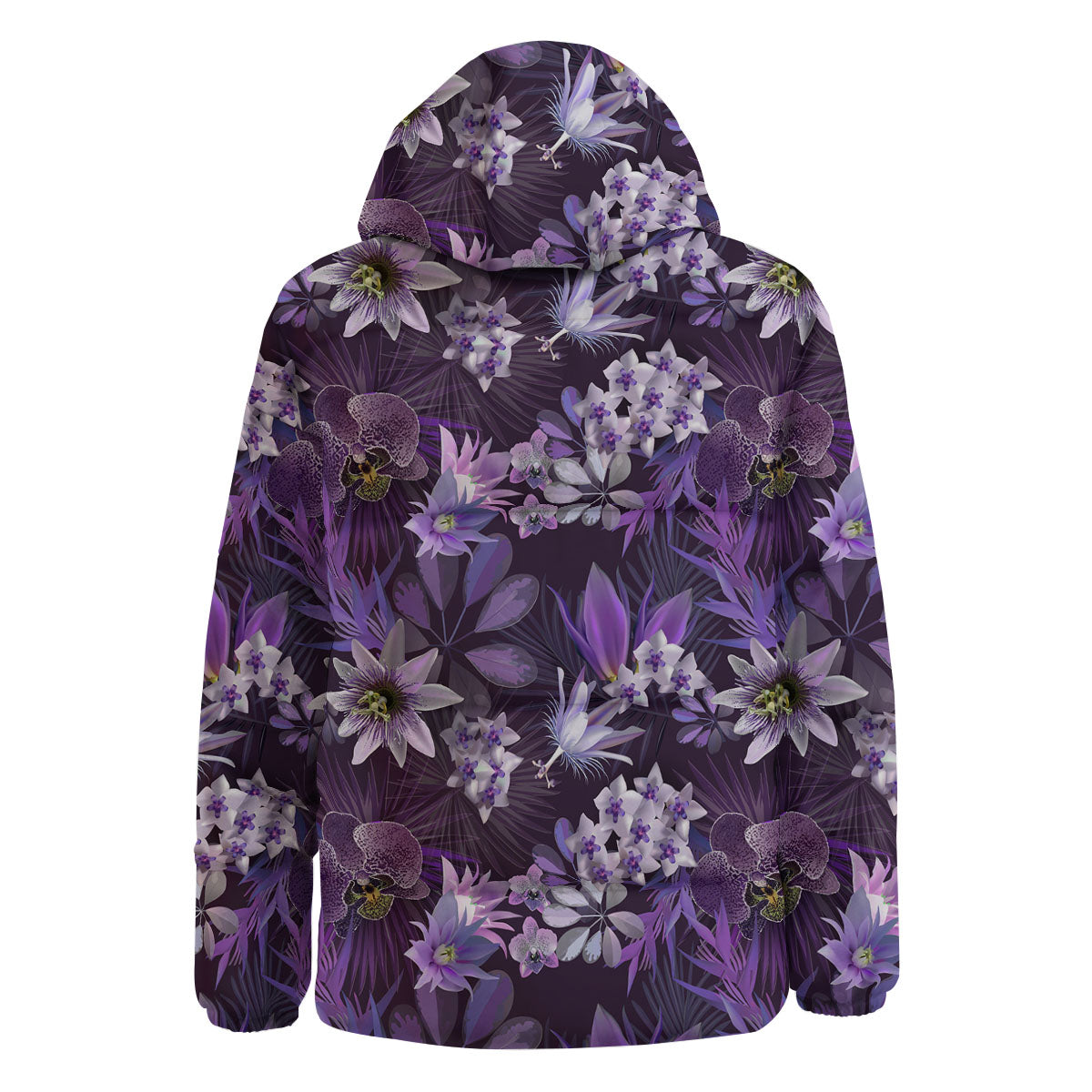 Flower Floral Purple Print Pattern Down Jacket-grizzshop