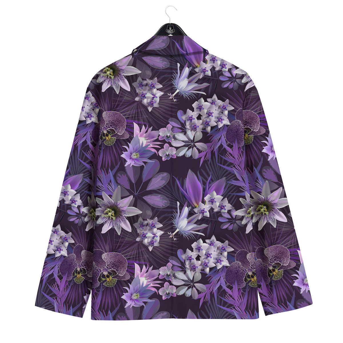 Flower Floral Purple Print Pattern Men's Sport Coat-grizzshop