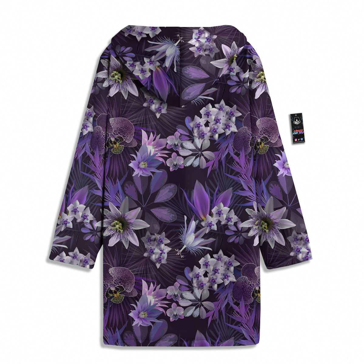 Flower Floral Purple Print Pattern Men's Windbreaker Jacket-grizzshop