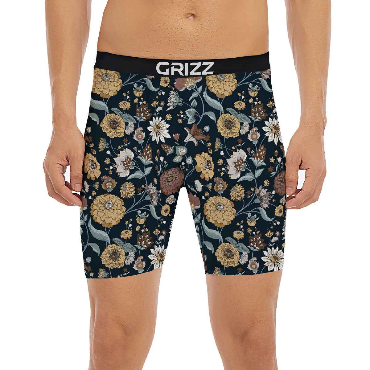 Flower Floral Vintage Print Pattern Boxer Briefs-grizzshop