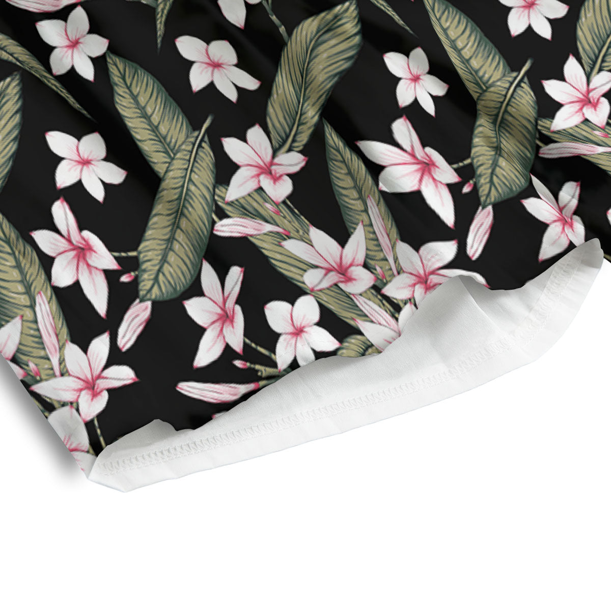 Flower Frangipani Print Pattern Men's Athletic Shorts-grizzshop
