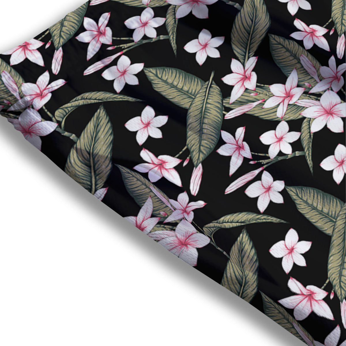 Flower Frangipani Print Pattern Mesh Shorts-grizzshop
