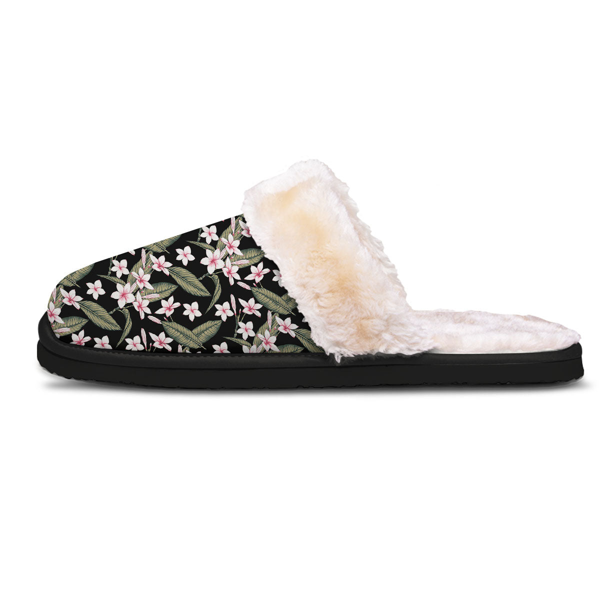 Flower Frangipani Print Pattern Slippers-grizzshop