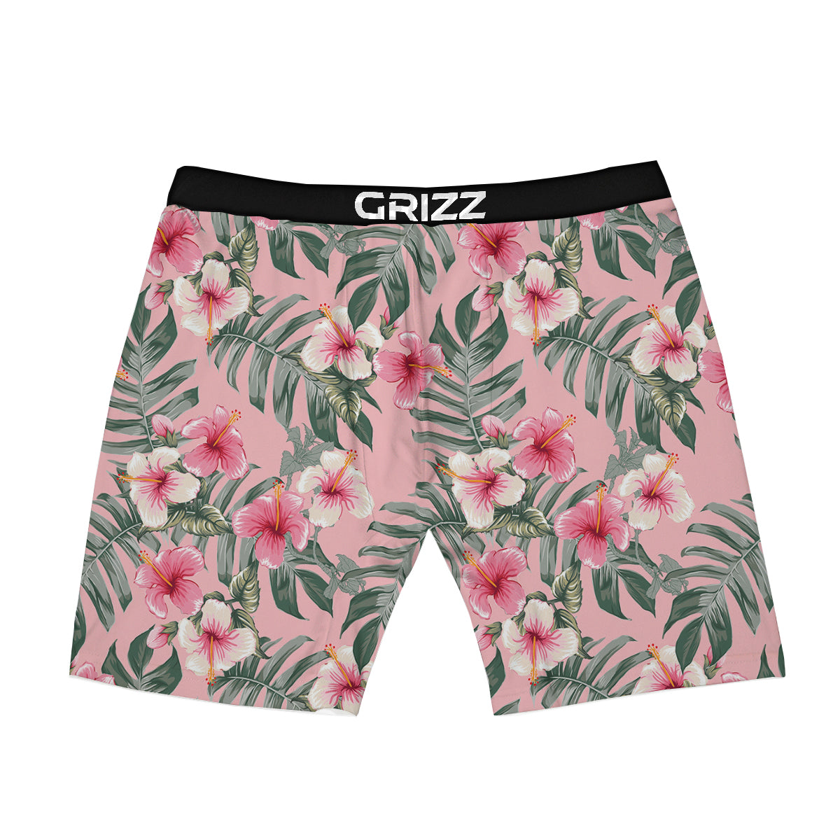 Flower Frangipani Tropical Print Pattern Boxer Briefs-grizzshop
