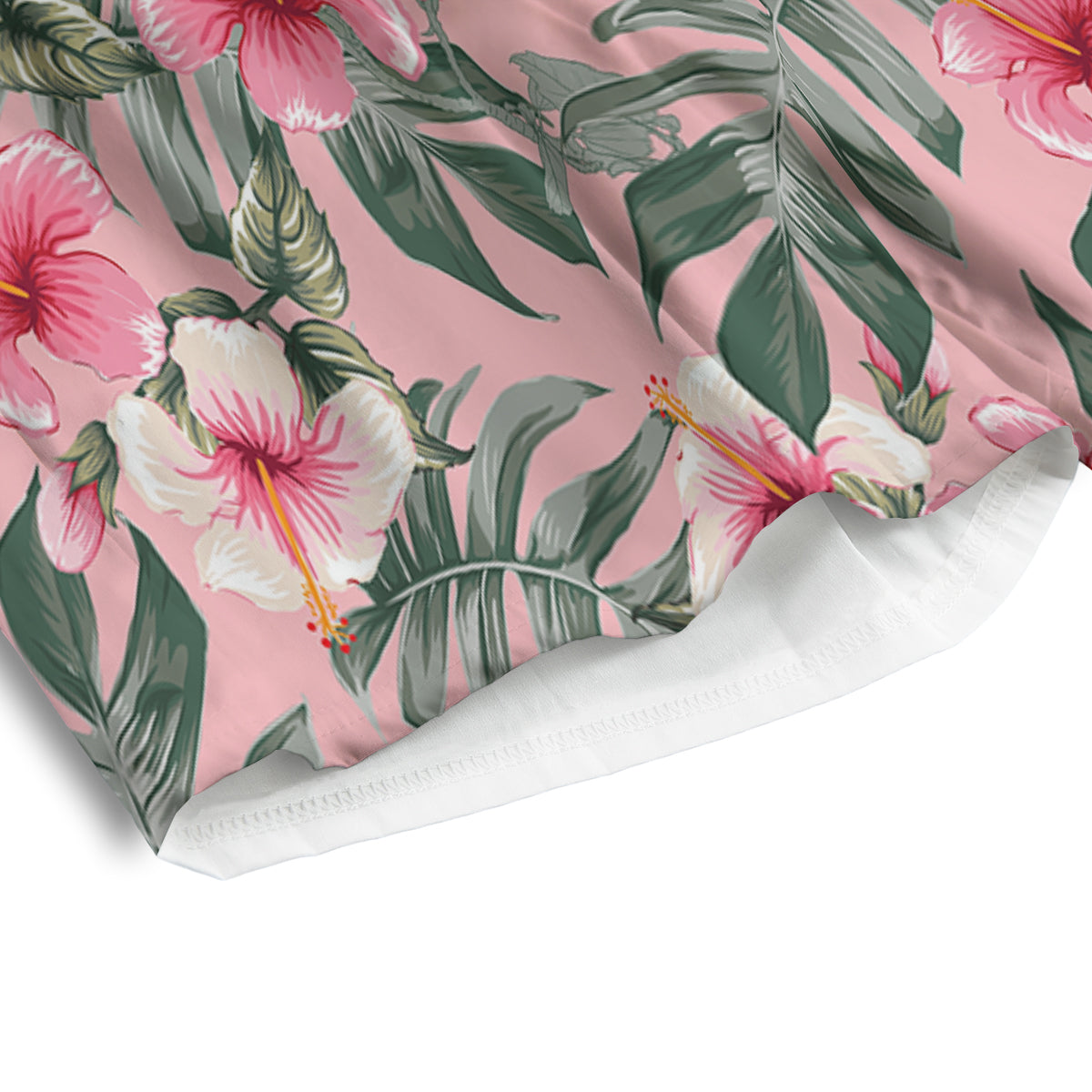 Flower Frangipani Tropical Print Pattern Men's Athletic Shorts-grizzshop