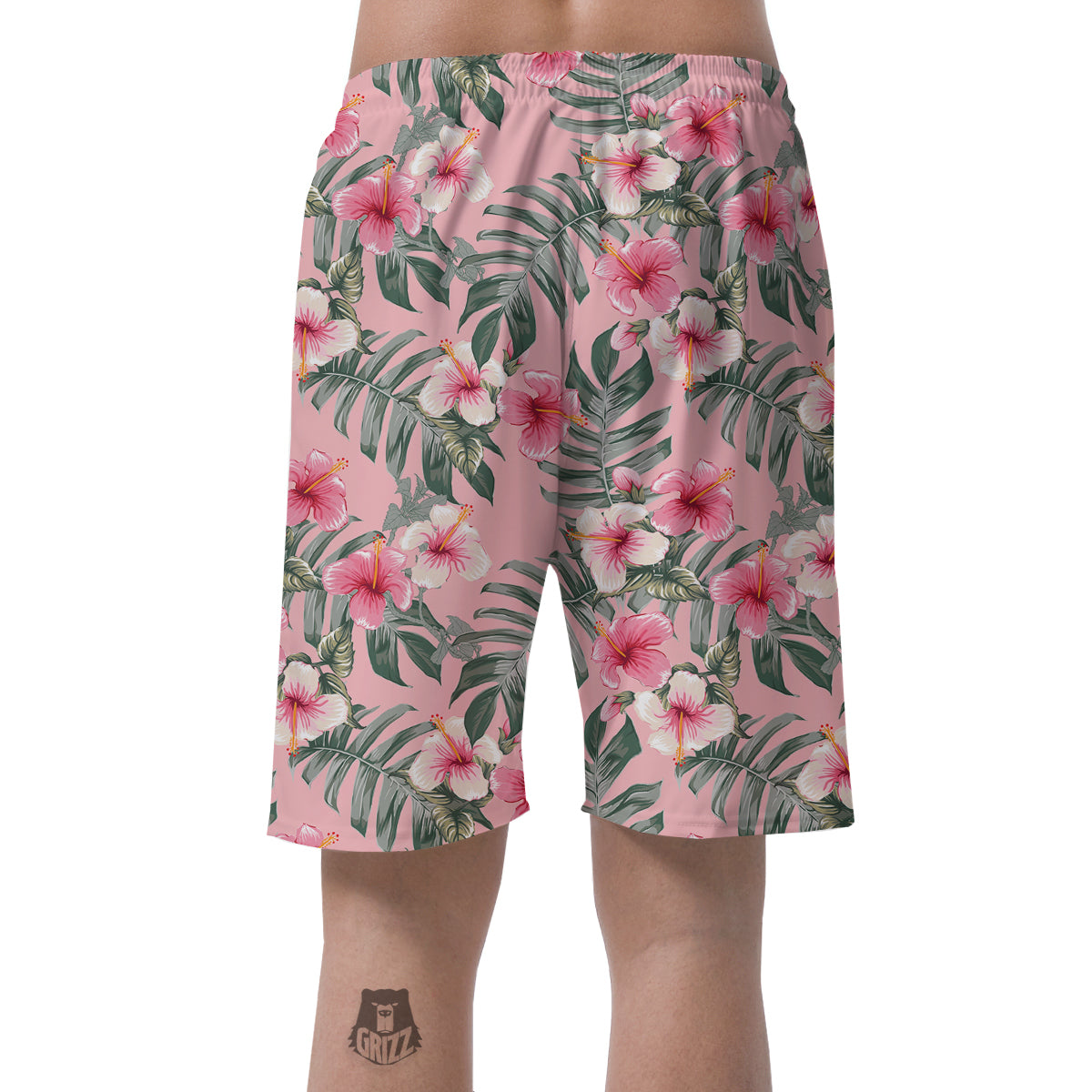 Flower Frangipani Tropical Print Pattern Men's Shorts-grizzshop