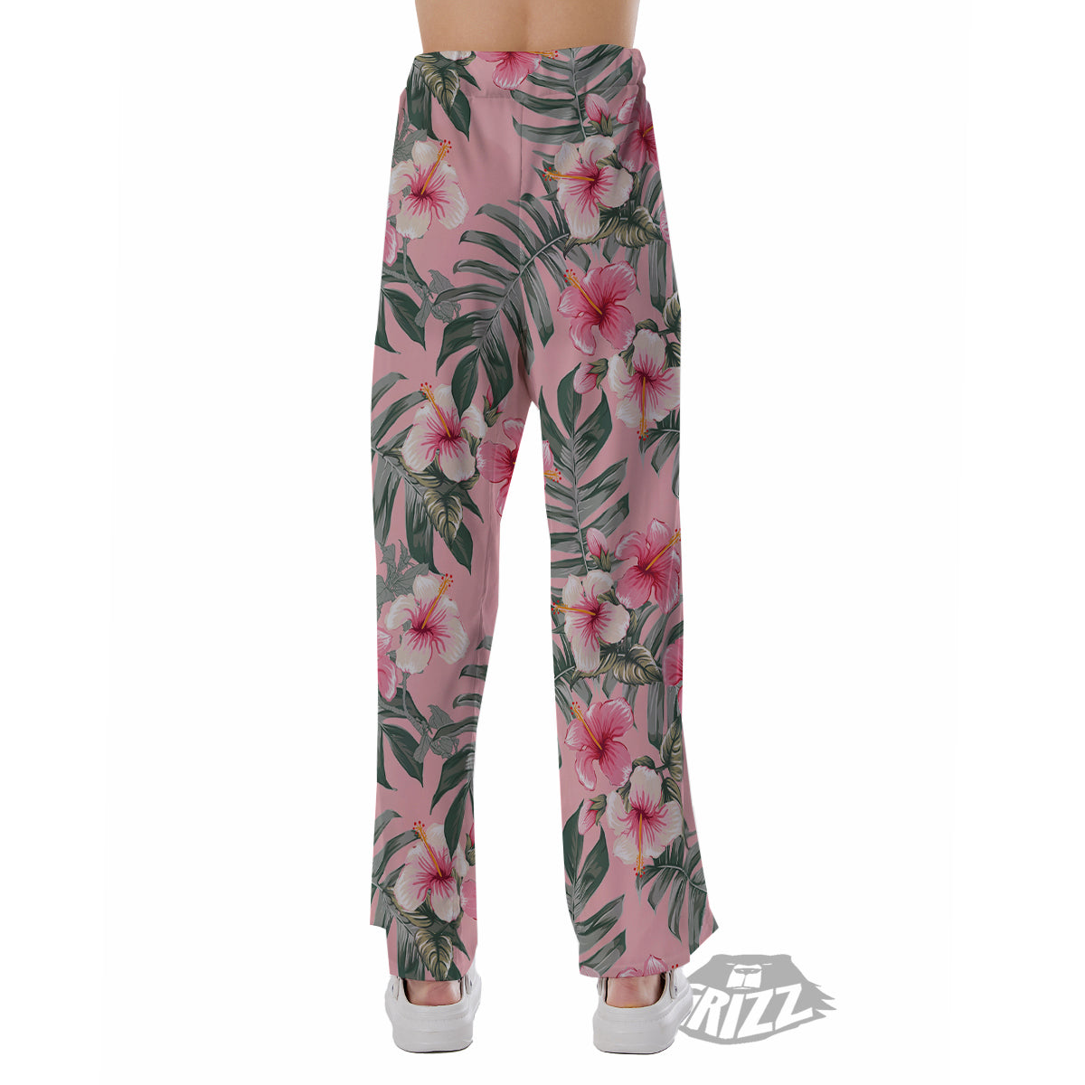 Flower Frangipani Tropical Print Pattern Pajama Pants-grizzshop