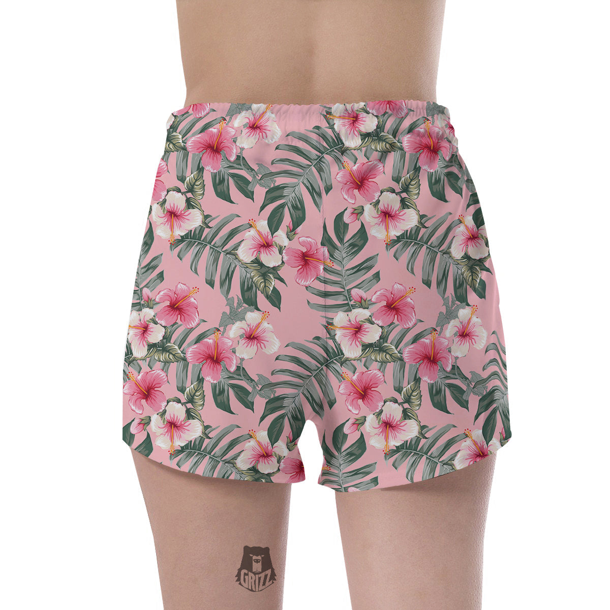 Flower Frangipani Tropical Print Pattern Women's Shorts-grizzshop