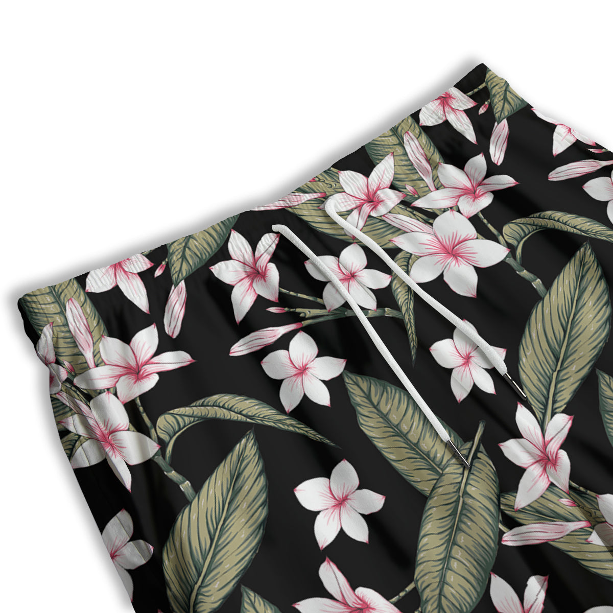 Flower Frangipani Watercolor Print Pattern Men's Athletic Shorts-grizzshop