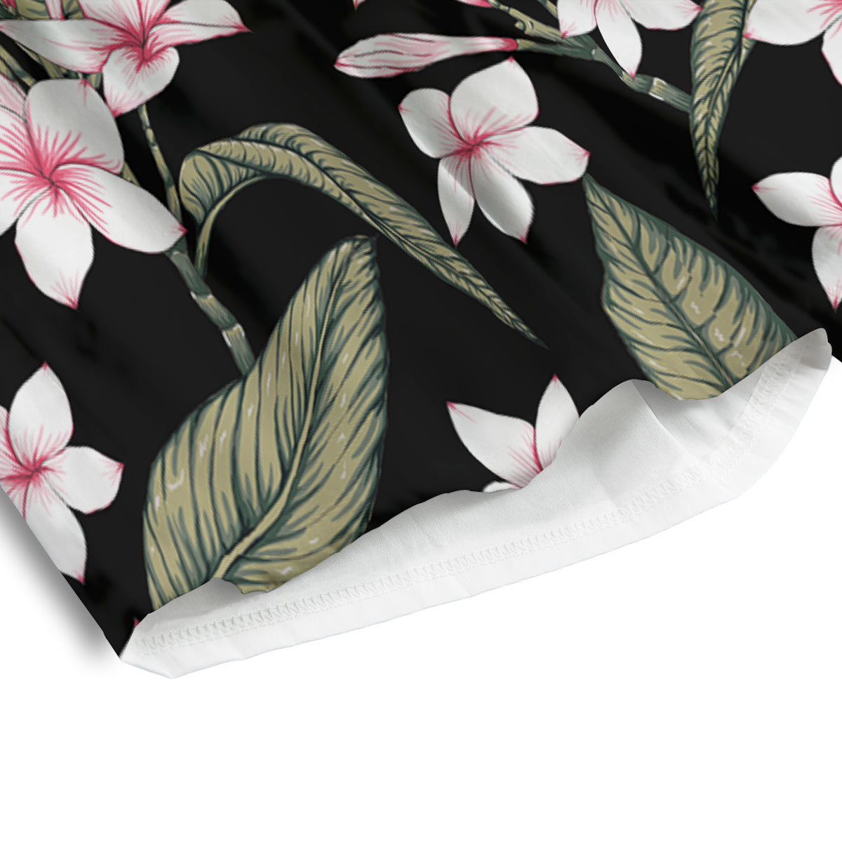 Flower Frangipani Watercolor Print Pattern Men's Athletic Shorts-grizzshop