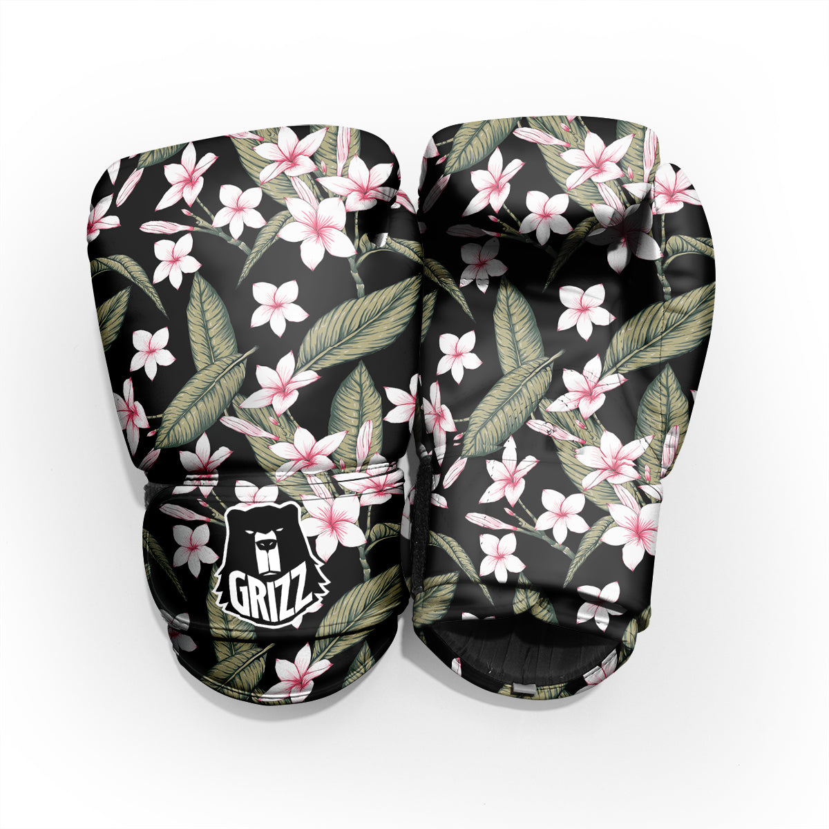 Flower Frangipani Watercolor Print Pattern Sparring Gloves-grizzshop