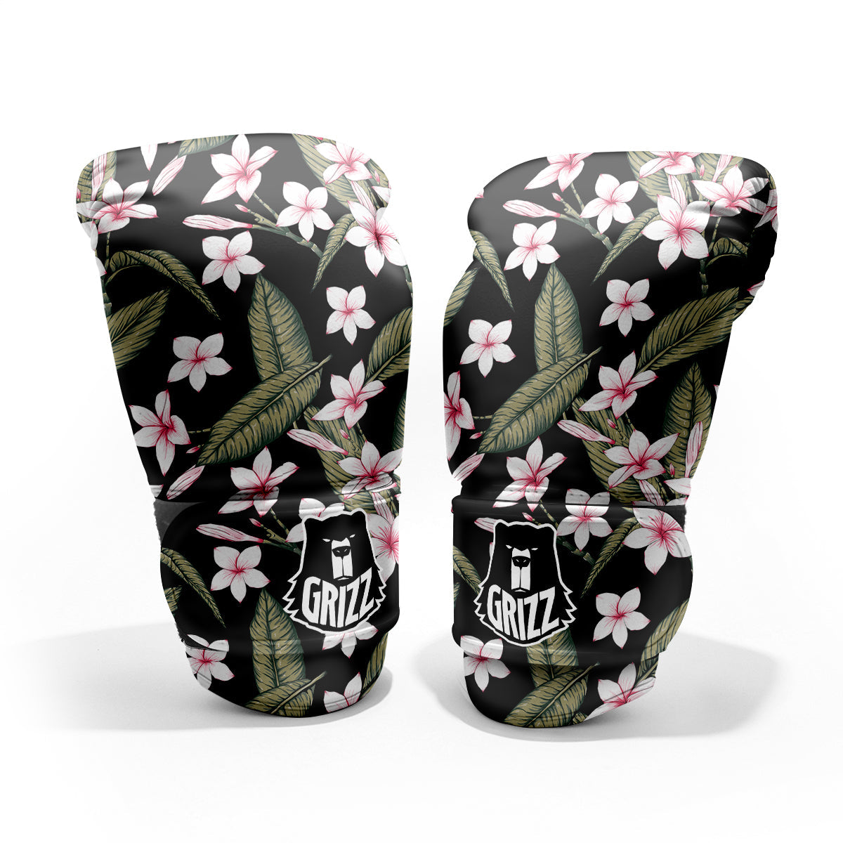 Flower Frangipani Watercolor Print Pattern Sparring Gloves-grizzshop