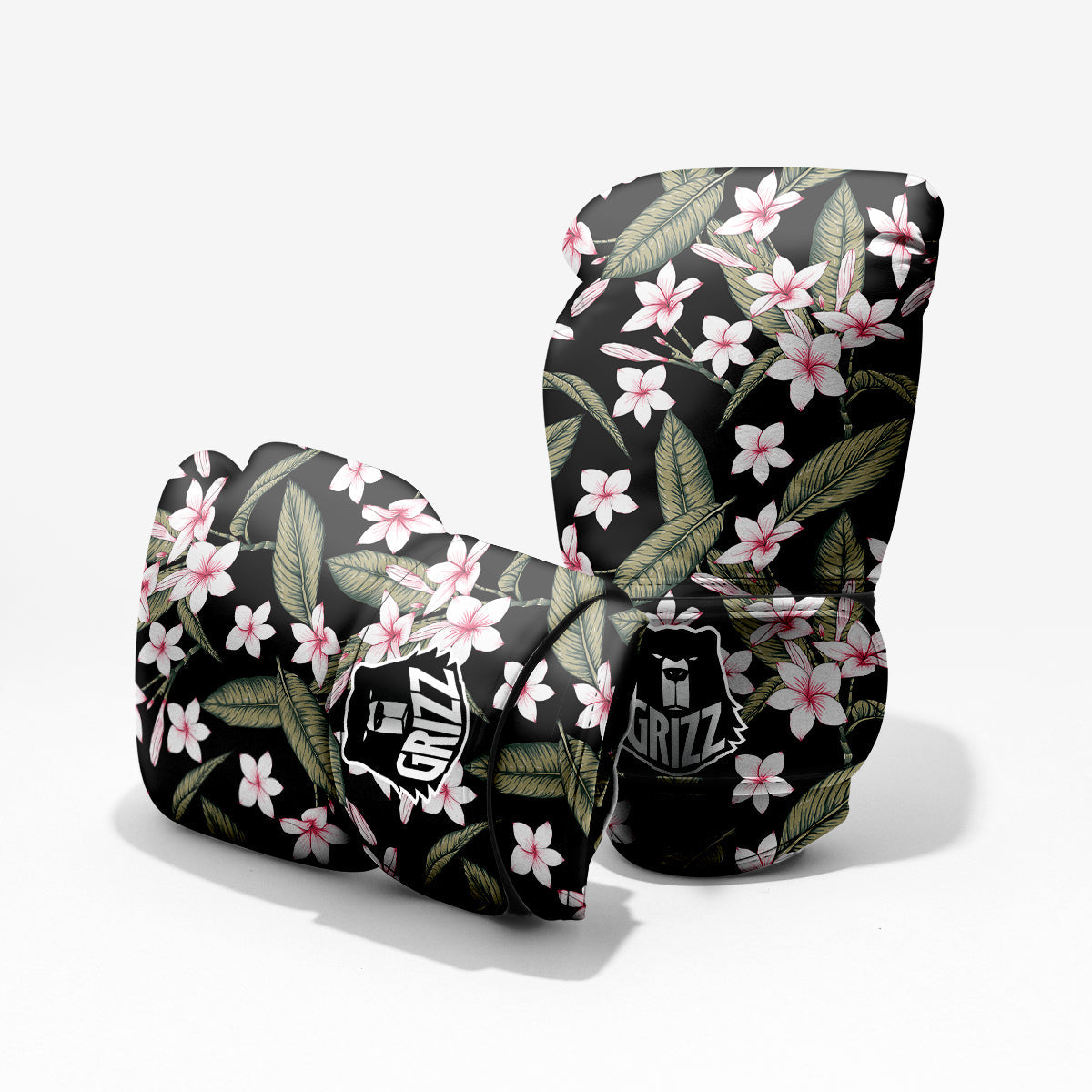 Flower Frangipani Watercolor Print Pattern Sparring Gloves-grizzshop