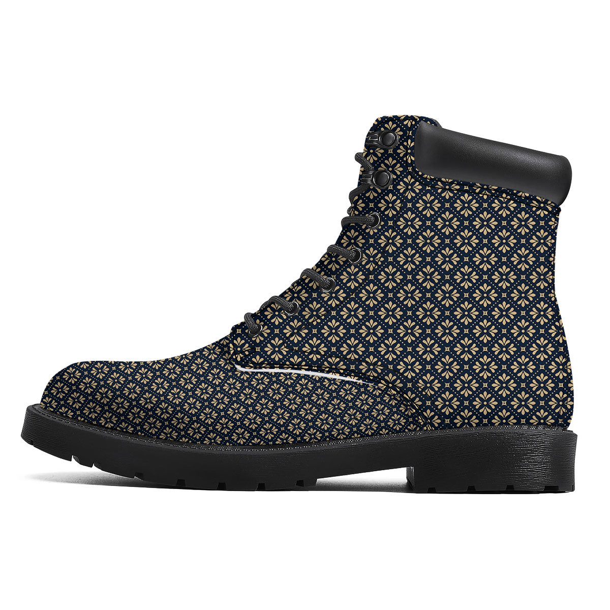 Flower Geometric Dot Print Pattern Boots-grizzshop