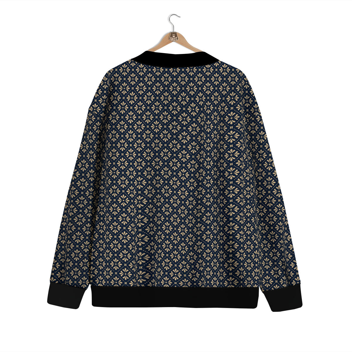 Flower Geometric Dot Print Pattern Cardigan-grizzshop