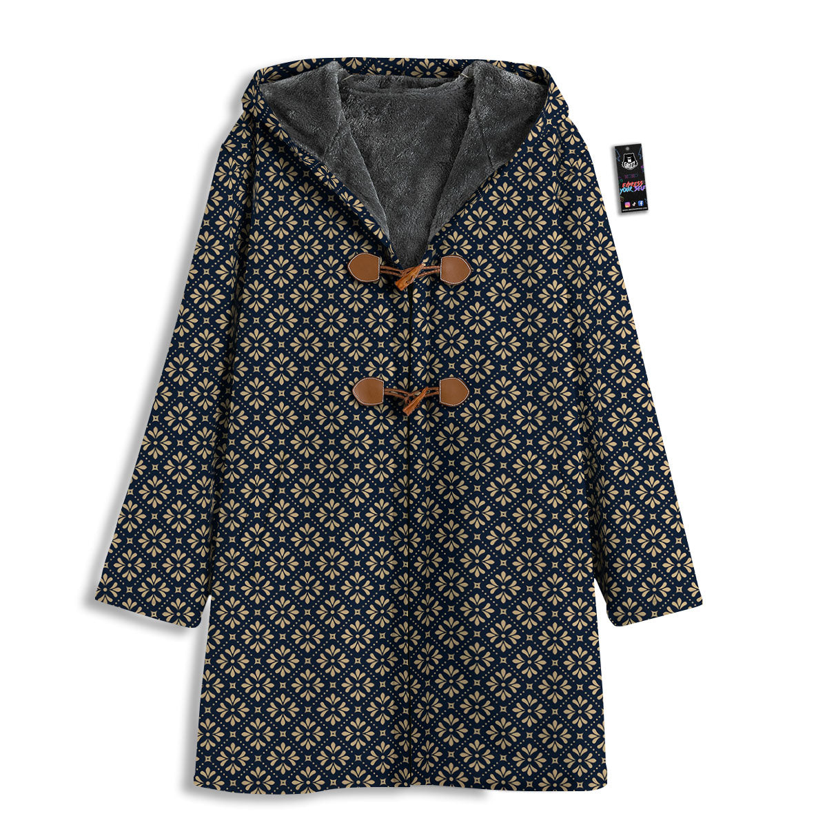 Flower Geometric Dot Print Pattern Men's Windbreaker Jacket-grizzshop