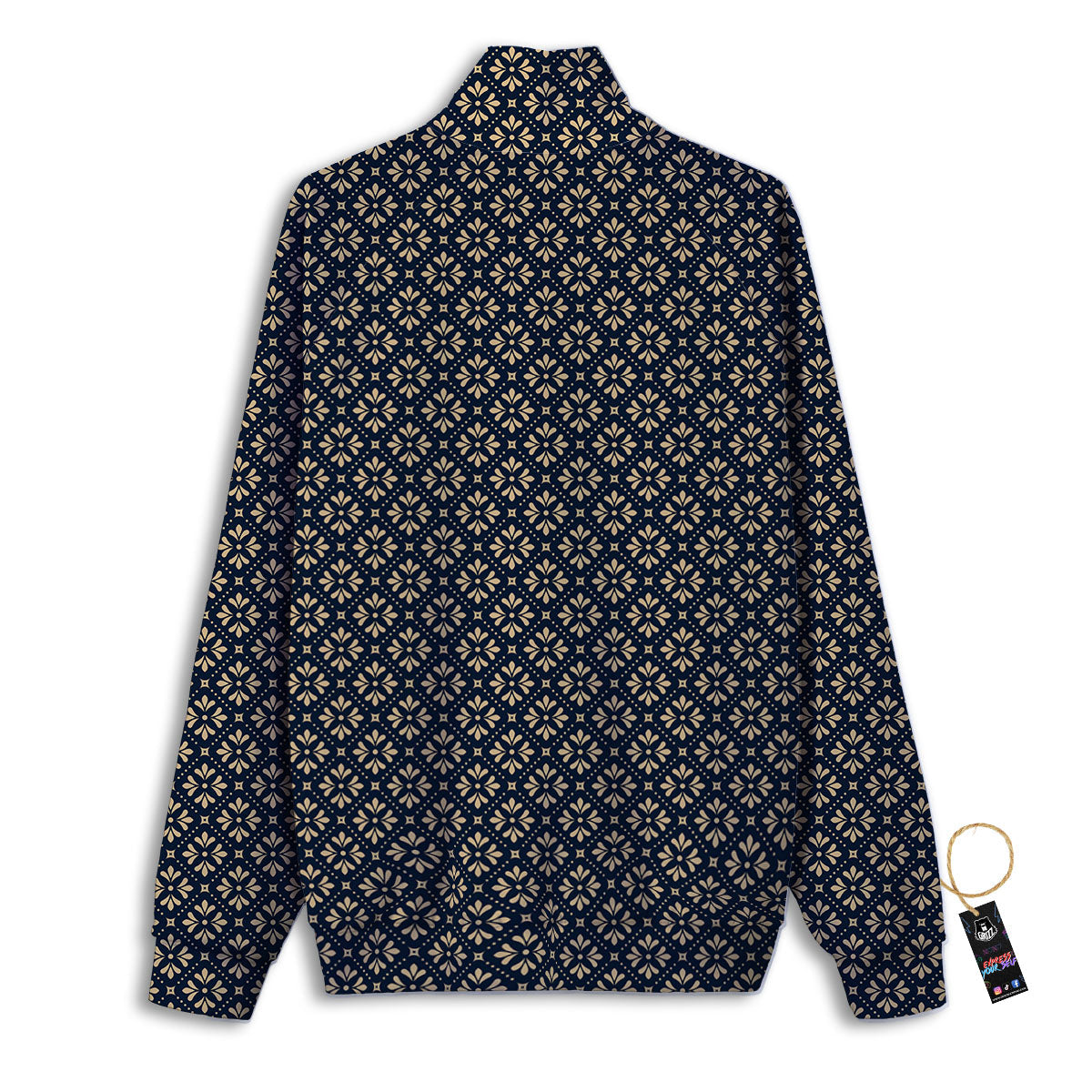 Flower Geometric Dot Print Pattern Track Jacket-grizzshop