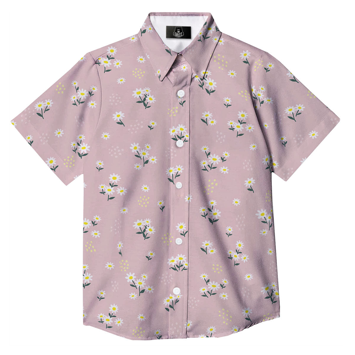 Flower Girly Spring Print Pattern Button Up Shirt-grizzshop