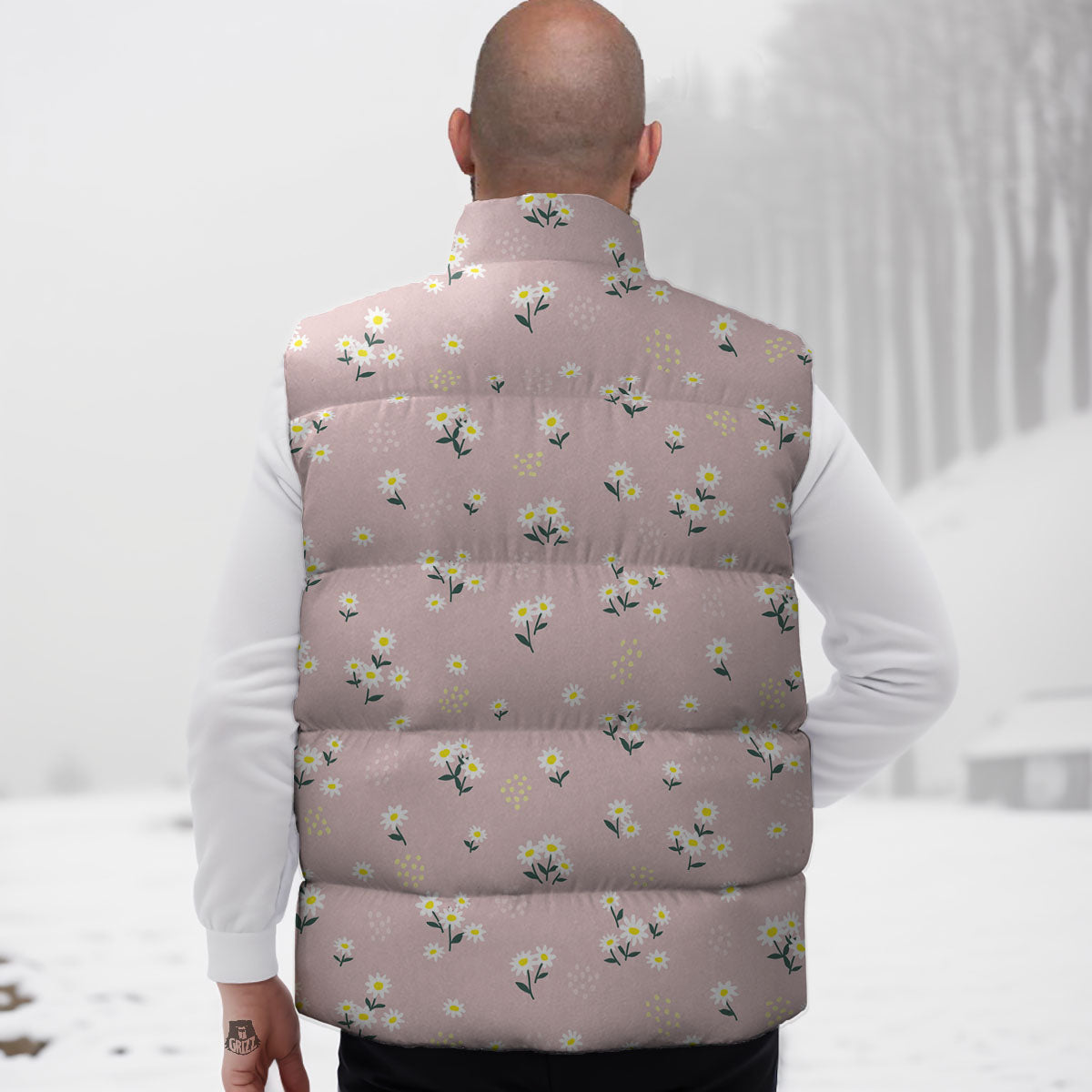 Flower Girly Spring Print Pattern Down Vest-grizzshop
