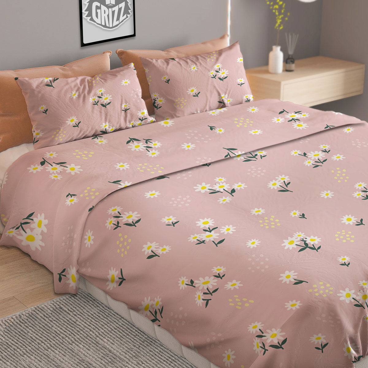 Flower Girly Spring Print Pattern Duvet Cover Bedding Set-grizzshop