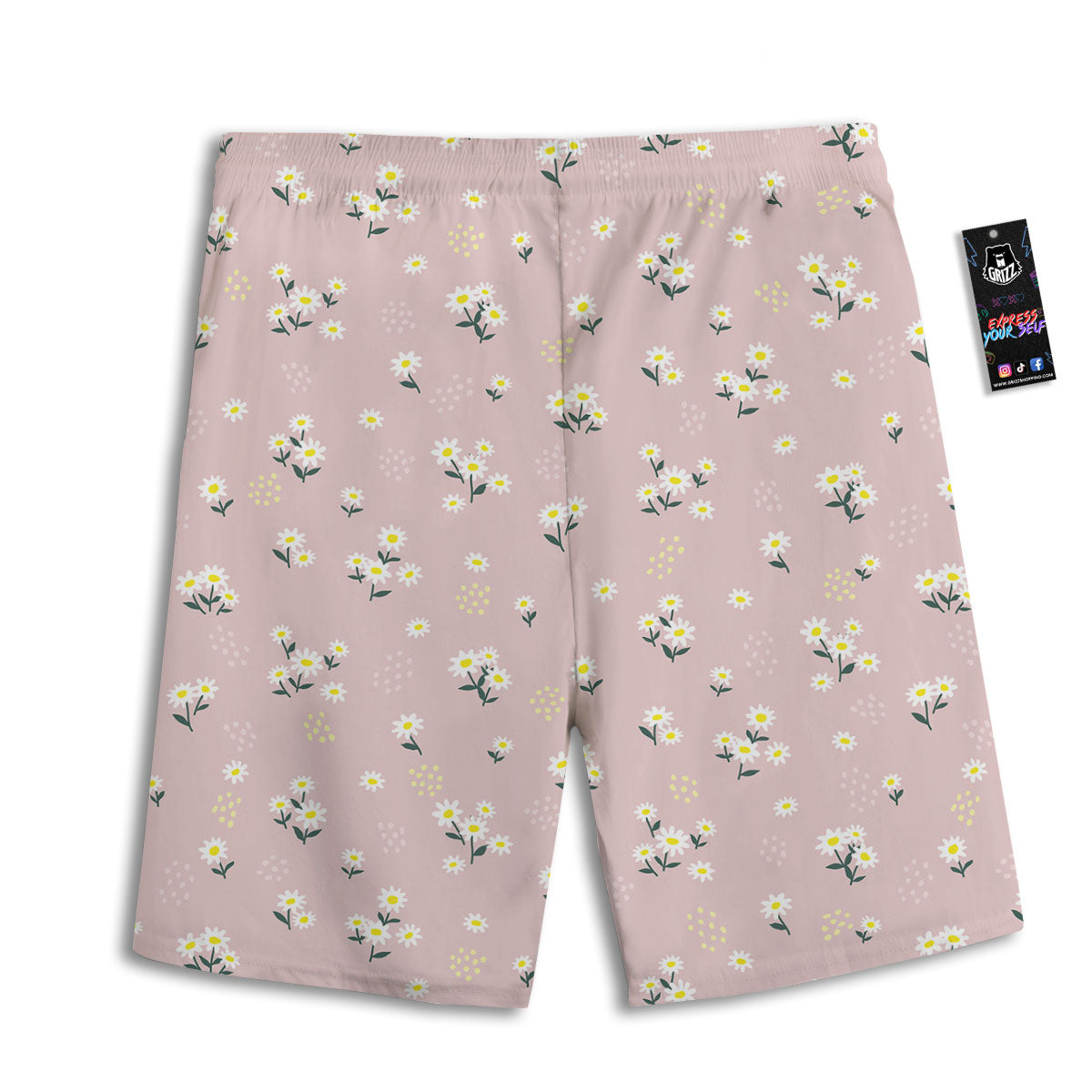Flower Girly Spring Print Pattern Men's Athletic Shorts-grizzshop
