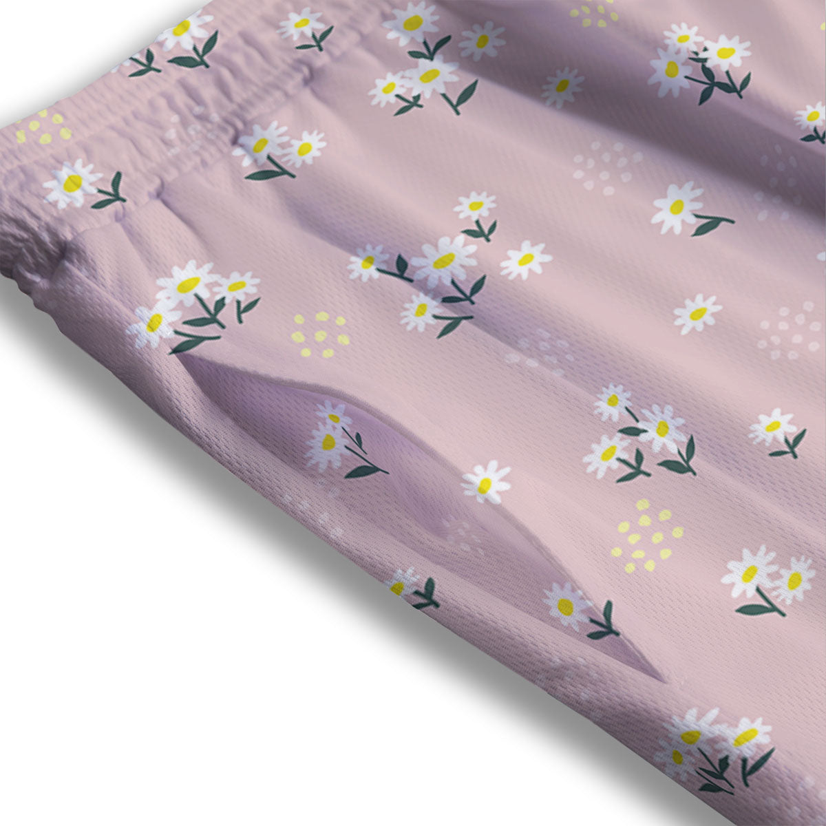 Flower Girly Spring Print Pattern Mesh Shorts-grizzshop