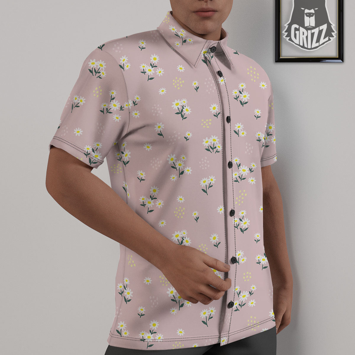 Flower Girly Spring Print Pattern Untucked Shirts-grizzshop