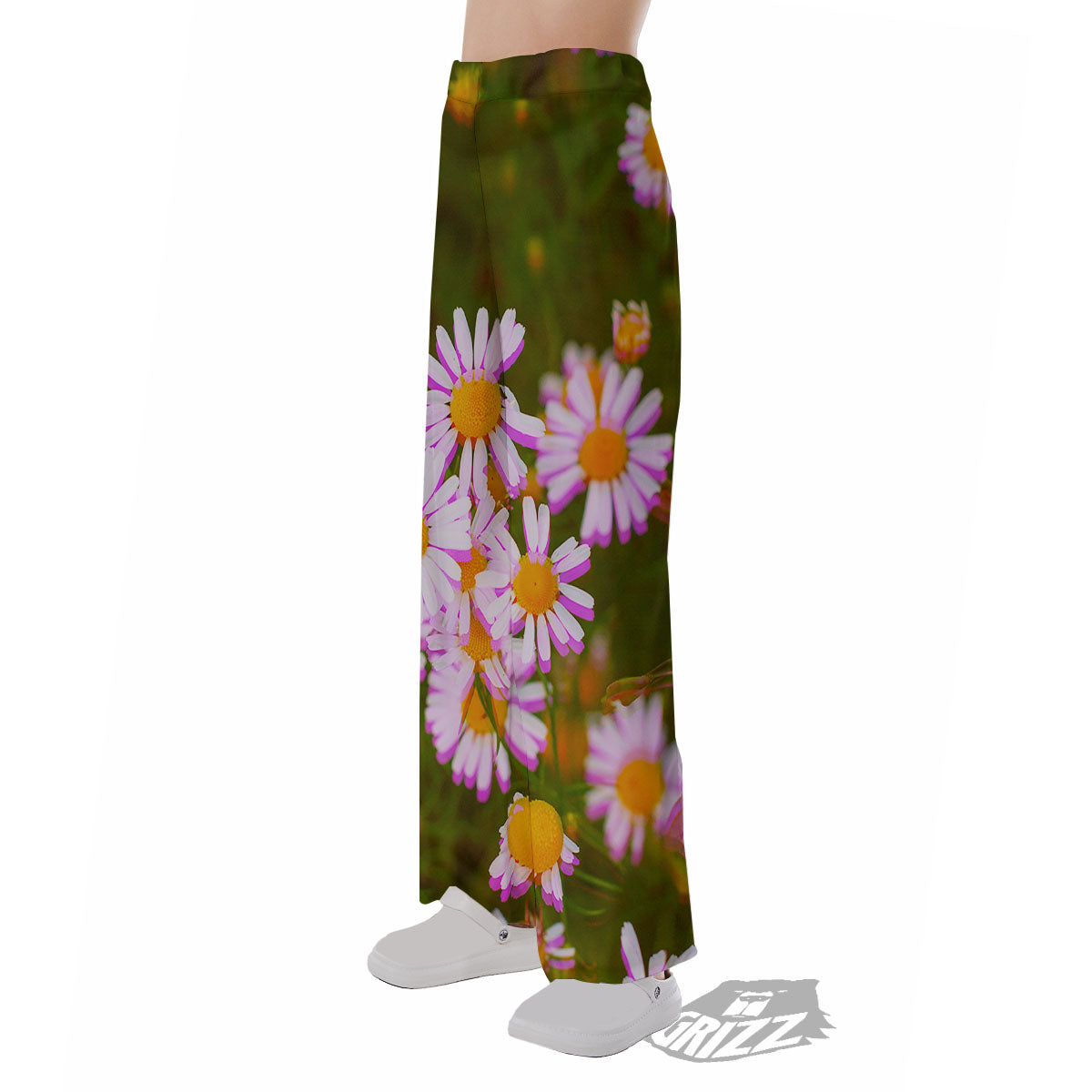 Flower Glitch Daisy Print Pajama Pants-grizzshop