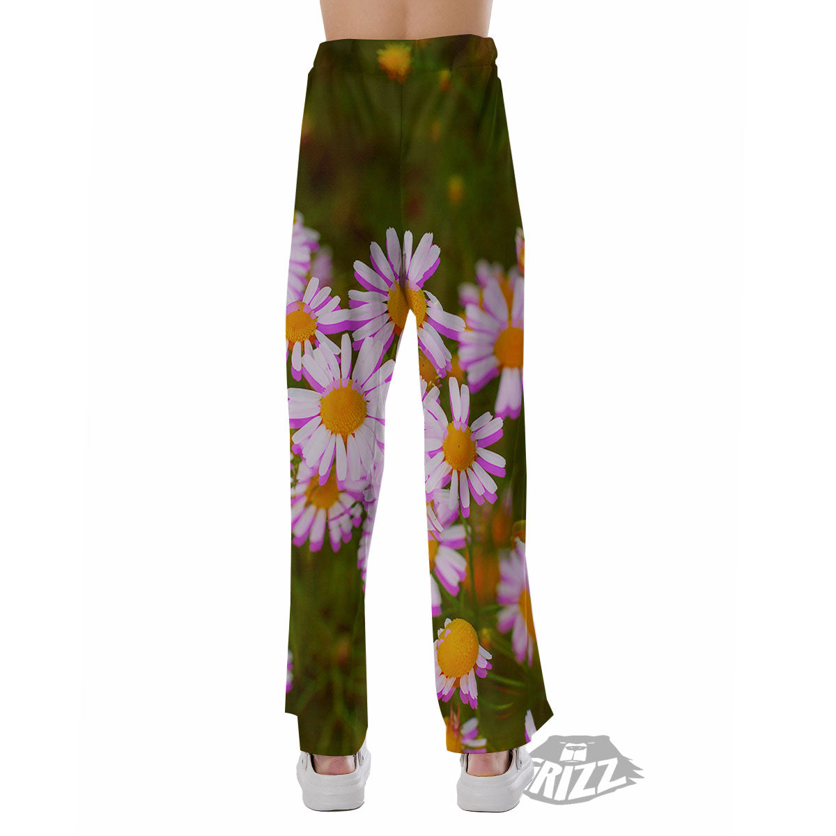 Flower Glitch Daisy Print Pajama Pants-grizzshop