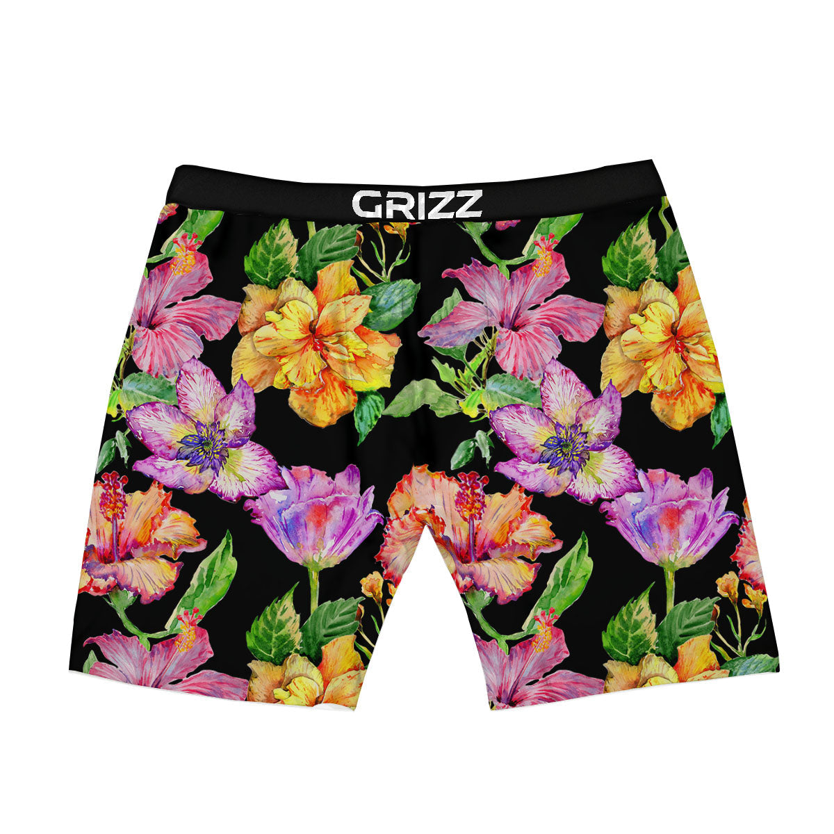 Flower Hawaiian Aloha Print Boxer Briefs-grizzshop