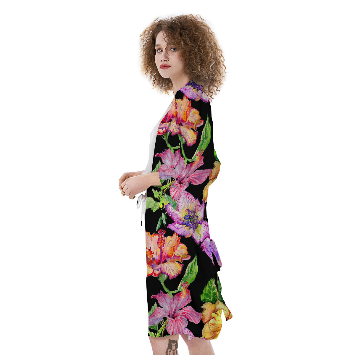 Flower Hawaiian Aloha Print Kimono-grizzshop