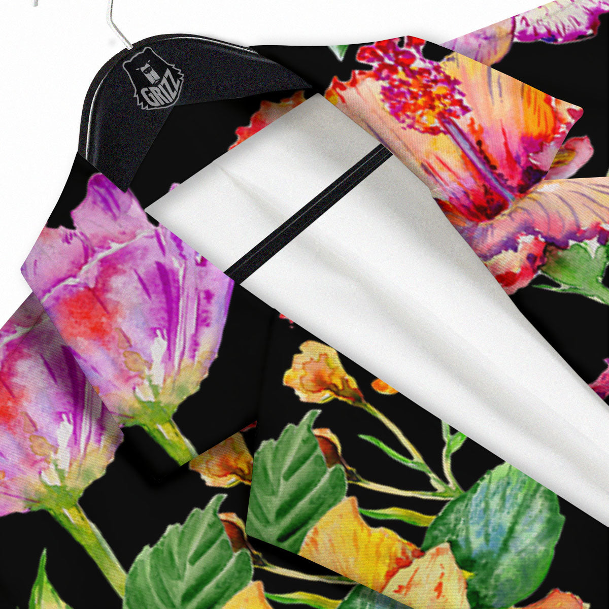 Flower Hawaiian Aloha Print Men's Sport Coat-grizzshop