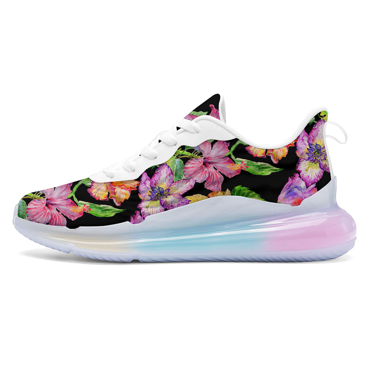 Flower Hawaiian Aloha Print Running Sneakers-grizzshop