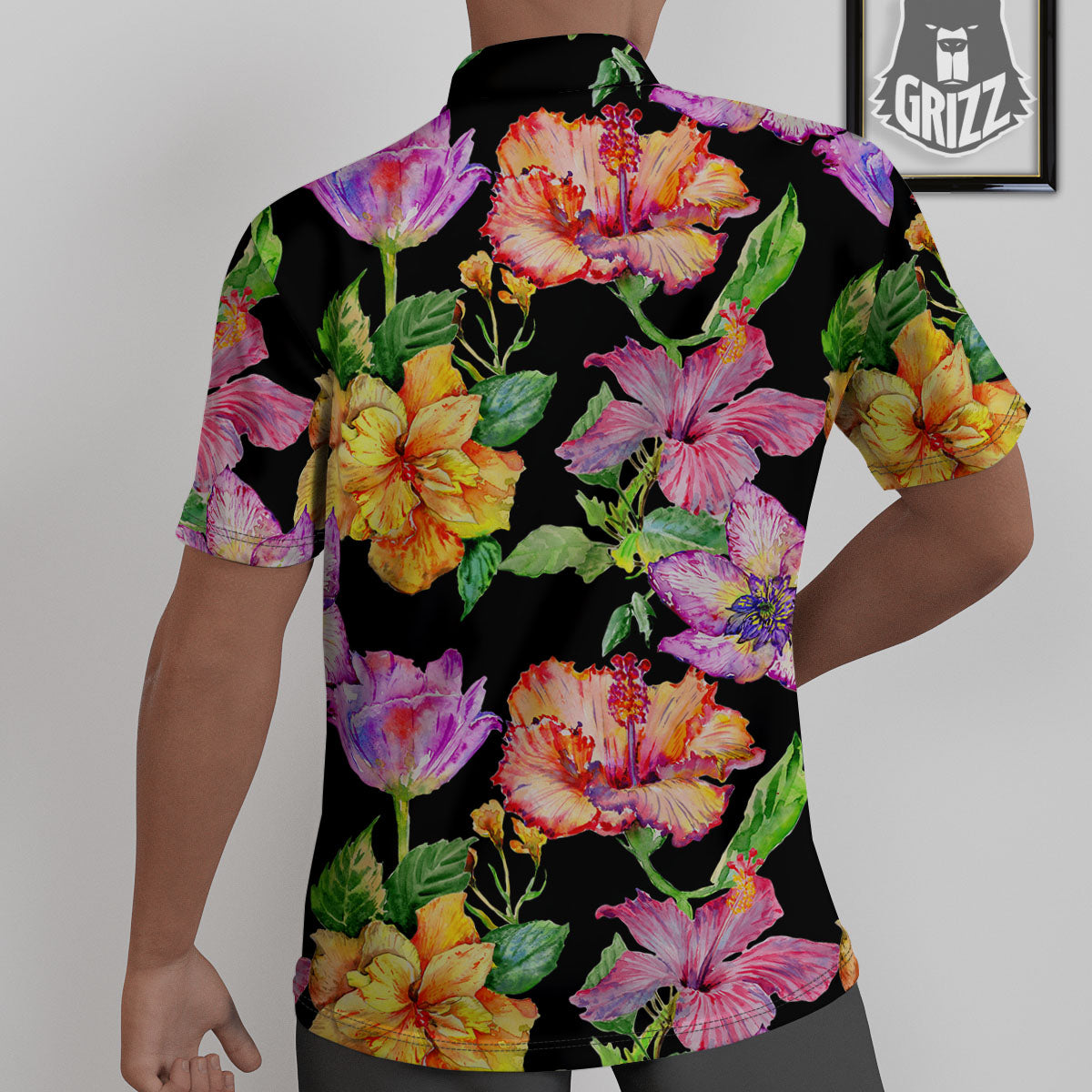 Flower Hawaiian Aloha Print Untucked Shirts-grizzshop