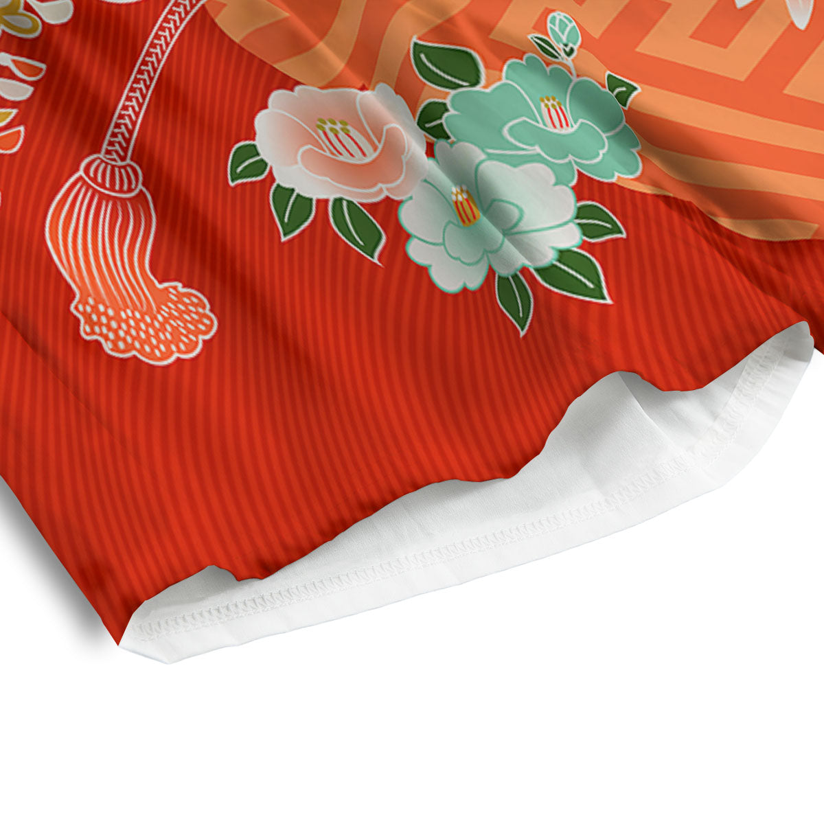 Flower Japanese Print Men's Athletic Shorts