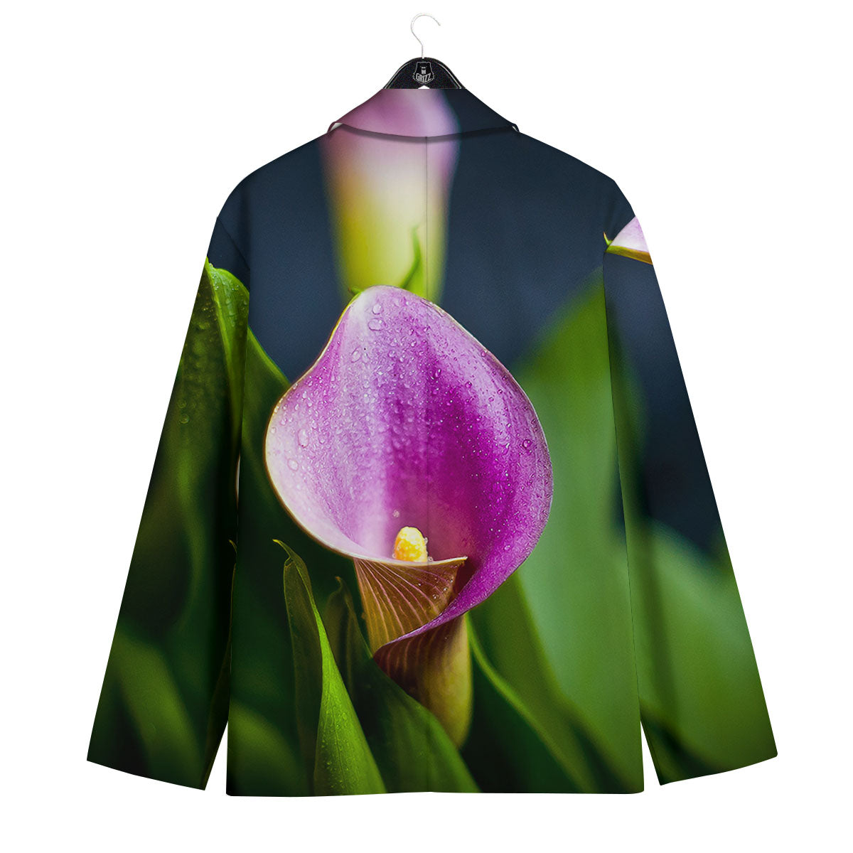 Flower Lily Purple Print Men's Sport Coat-grizzshop